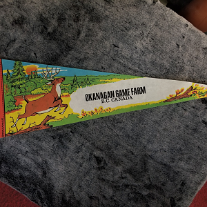 Okanagan Game Farm felt flag