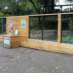 Updated glass front on otter enclosure, Dudley, UK