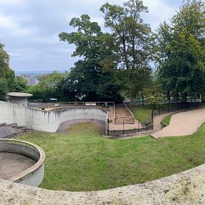 Reindeer enclosure panoramic, Dudley, UK