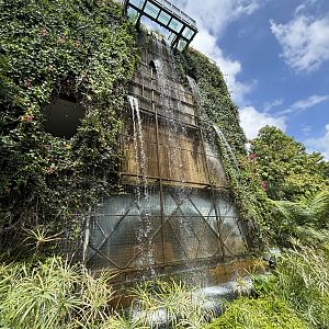 Waterfall from tower cafe