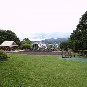 View over the park and the chimpanzee enclosure 17.7.23