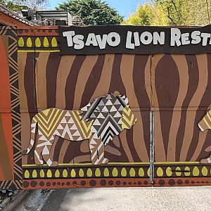Tsavo Lion Restaurant Sign