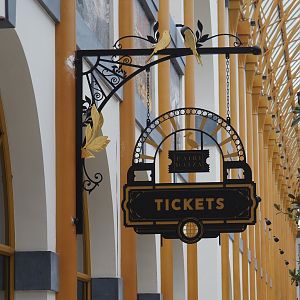 Gallery of the Worlds entrance gallery - Ticket office signage, 2024-09-17