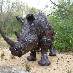 Northern white rhinoceros statue -Tierpark Berlin (2024)