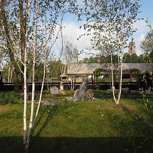 Islands of the Rising Sun - Hokkaido - Red-crowned crane exhibit and Siamang structures, 2024-09-17