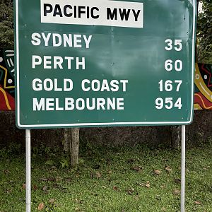 Australiana - distance sign