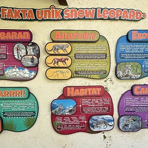 Snow Leopard Exhibit Sign