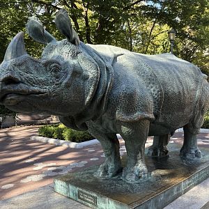 Magnificent Indian Rhino Sculpture