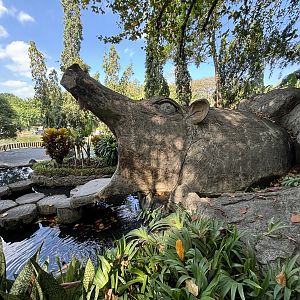 Giant Hippo (?) Statue