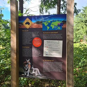 Signage introducing the Outback area