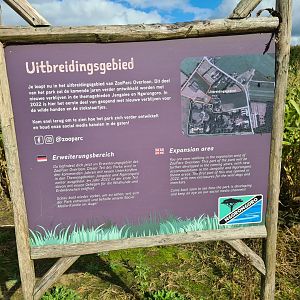 Signage about the expansion area