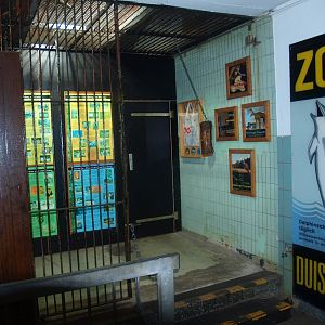 Zoo museum in old Mandrill indoor cages (now gone), 2014-10-19