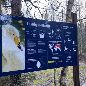 New-type species info sign at Ranua Wildlife Park