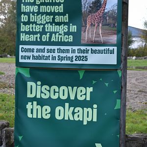 Sign outside the Giraffe House