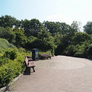 View on landscape bridge over railway and highway connecting the two parts of the zoo, 2024-06-08