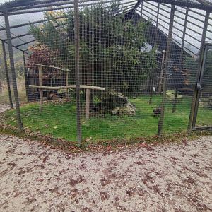 Eagle owl enclosure - Wildpark Grünau/Cumberland