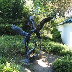 Dancing cranes statue, 2024-06-08