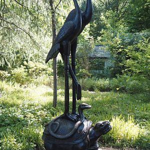 Tortoise, snake and cranes statue, 2024-06-08