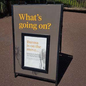 Auckland Zoo | Burma Depature Sign