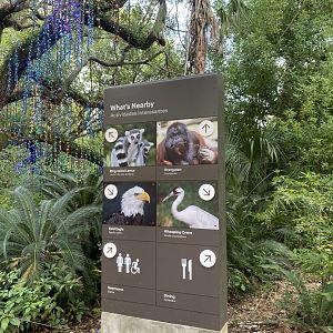 New Directional Sign- Wortham World of Primates/Texas Wetlands