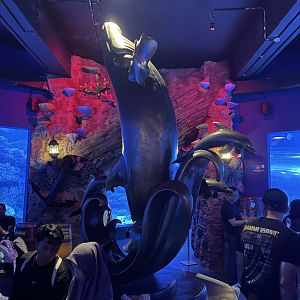 whale statue at main aquarium - BX Sea