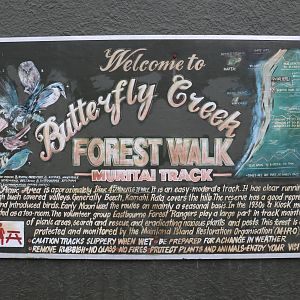 Wild bird signage, Butterfly Creek (Eastbourne, Lower Hutt, Wellington)