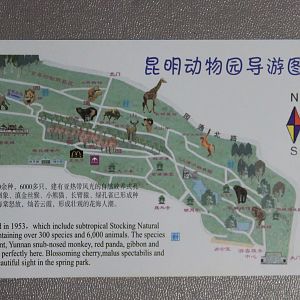 Zoo map on ticket