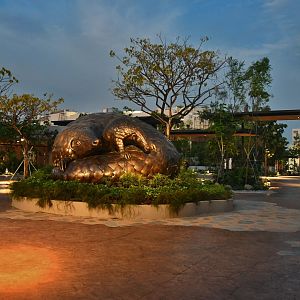 "Mother and Child" Pangolin Sculpture