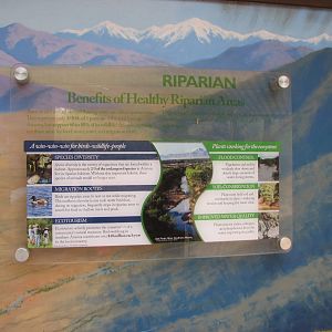 Display about water usage in Phoenix on the Arizona Trail