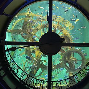 Grand Lobby- Cichlid Tank with Gear Clock