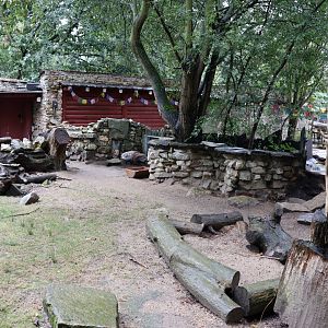Tibetan Village - Indian Crested Porcupine enclosure