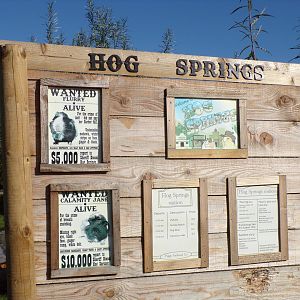 Western American notice board in guniea pig enclosure 14.10.23