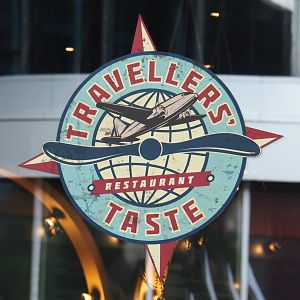 Emblem for restaurant in the entrance building, 2024-06-23