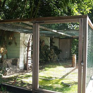 Zwin Bird Park (Now closed and demolished) - Eurasian eagle owl aviary, 2006-07-14
