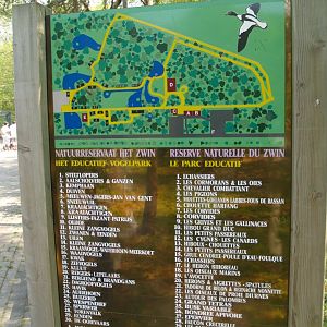 Zwin Bird Park (Now closed and demolished) - Map of the bird park, 2007-04-22
