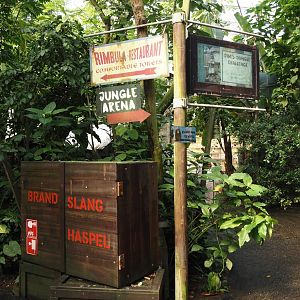 Jungola - Rimbula greenhouse - Fire hose casing and road signs, 2024-06-23