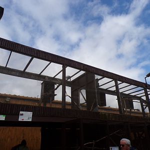 View of elevated owl aviaries 12.4.24