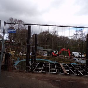Construction on new black bear enclosure 12.4.24