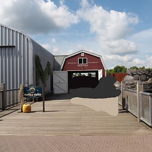 Nortica Hafên port themed area - Arctic 1 4D film theater and entrance building, 2024-06-23