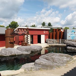 Nortica - Harbor seal exhibit with port and drilling site theming, 2024-06-23