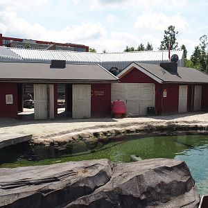 Nortica - Harbor seal exhibit and holding buildings with drilling station theming, 2024-06-23