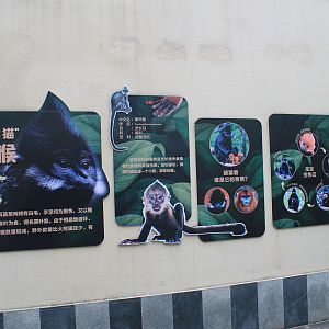 Primate signage (Francois' Langur)