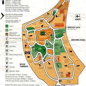 Adelaide Zoo Map, 2004