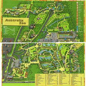 Australia Zoo Map, 2007