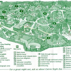 Cairns Tropical Zoo Map, 2015