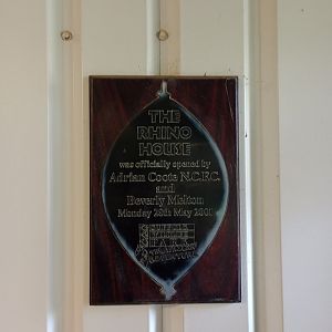 Rhino house plaque
