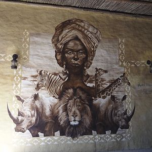 Serenga - Momma Dunia and African animal mural, 2024-06-23