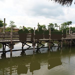 Serenga - Boardwalk between African savanna and African lion exhibits, 2024-06-23