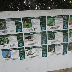 BioParque Zoo Pomerode - signage in the walthrough aviary