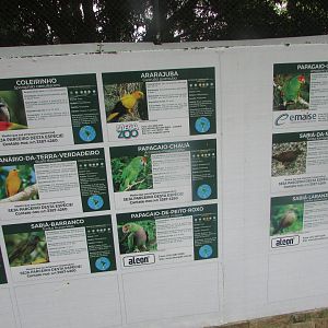 BioParque Zoo Pomerode - signage in the walthrough aviary